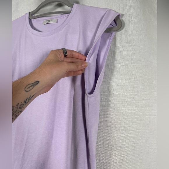 Babaton Lavender Purple Oversized Boxy Muscle Tank Top XXS - Picture 4 of 7